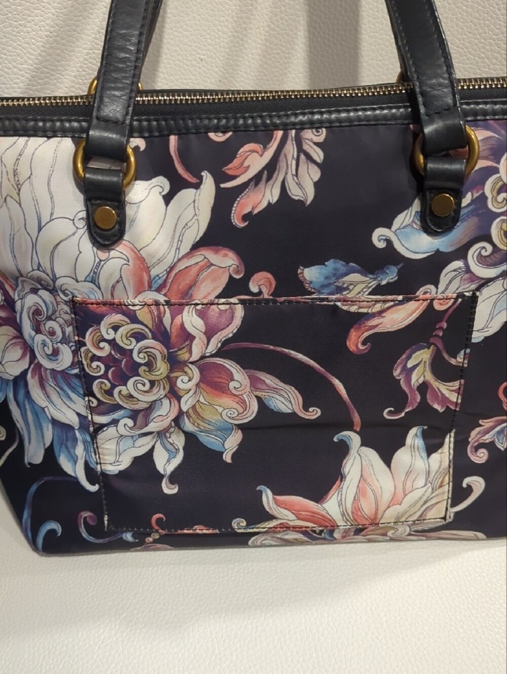 Elliott Lucca Floral Tote with Pastel Blooms - Picture 3 of 11